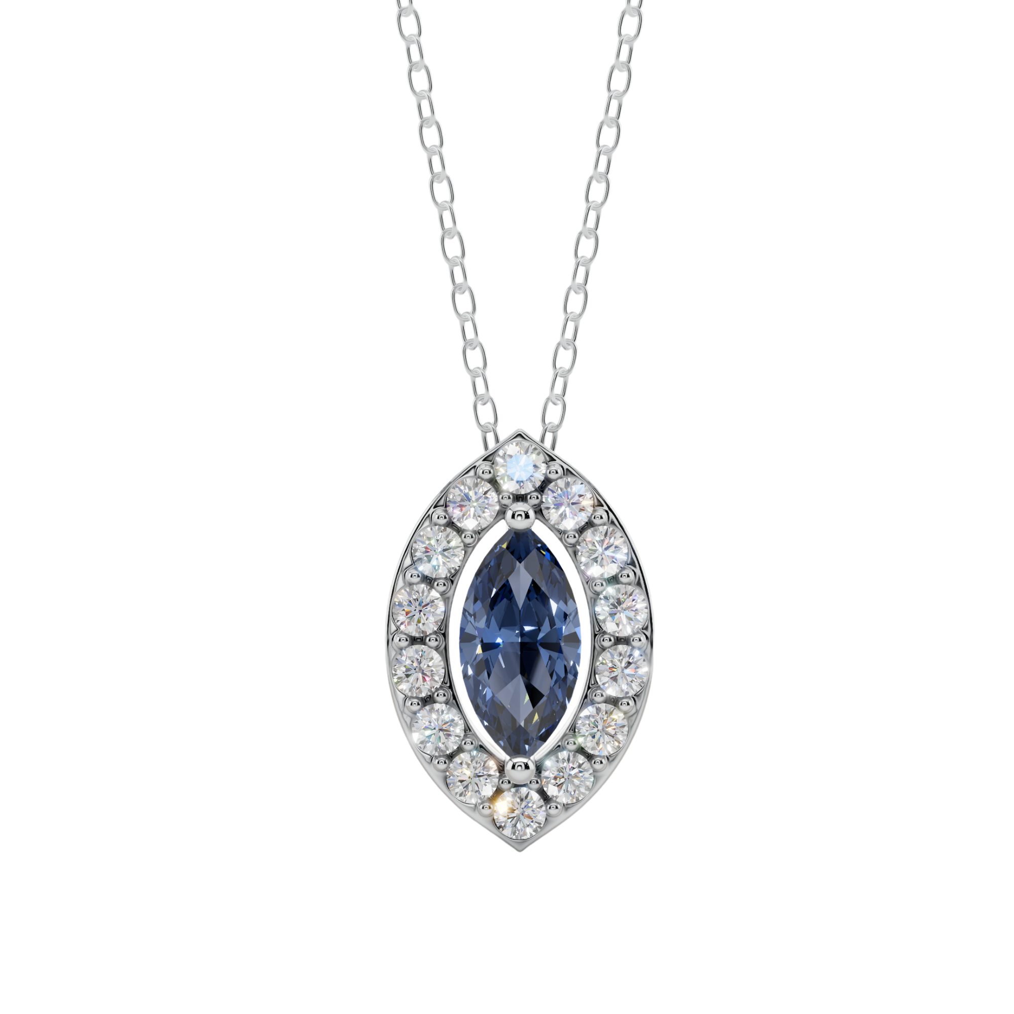 Halo Marquise Pendant Necklace | Velmé