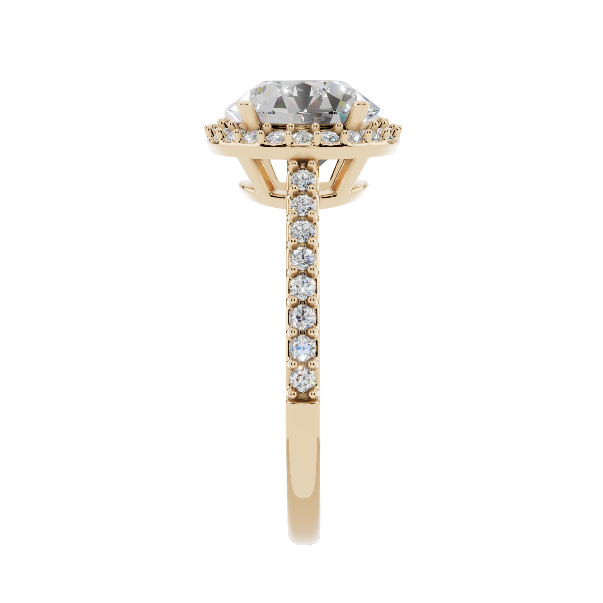 The Aura Halo Solitaire 925 Silver Ring | Velmé