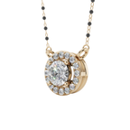 Stella Round Halo 925 Silver Mangalsutra | Velmé