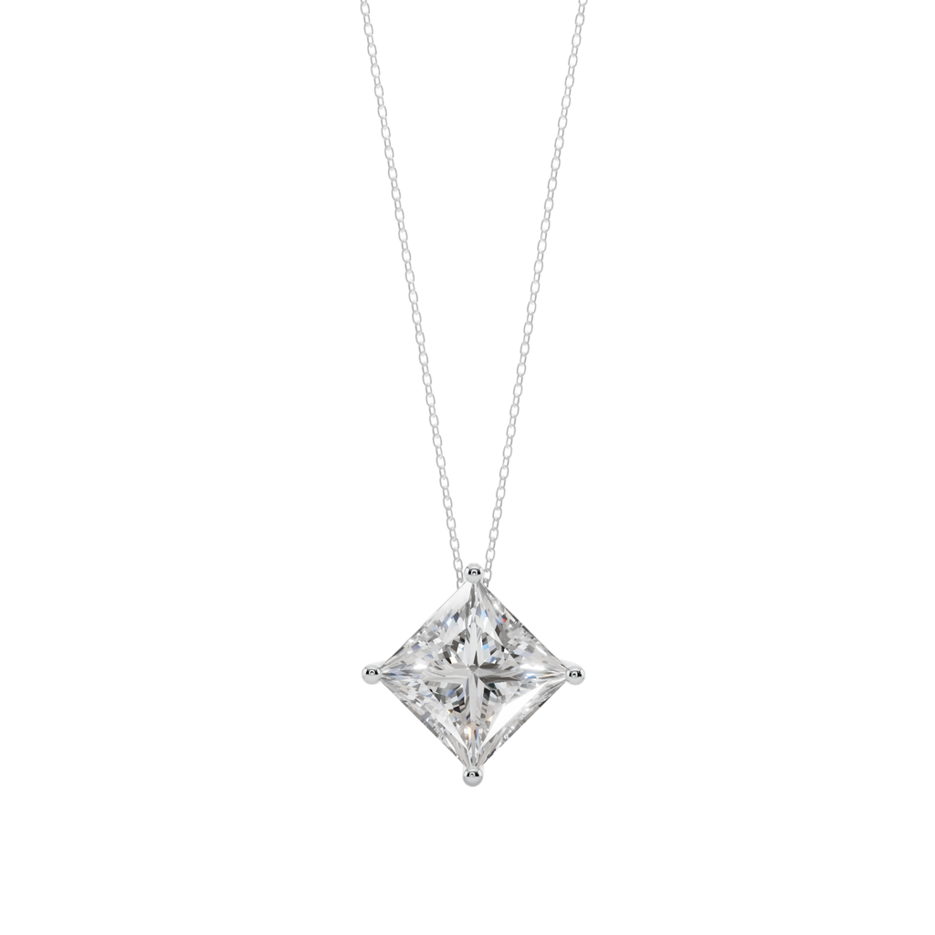 Bold Princess Solitaire 925 Silver Necklace | Velmé