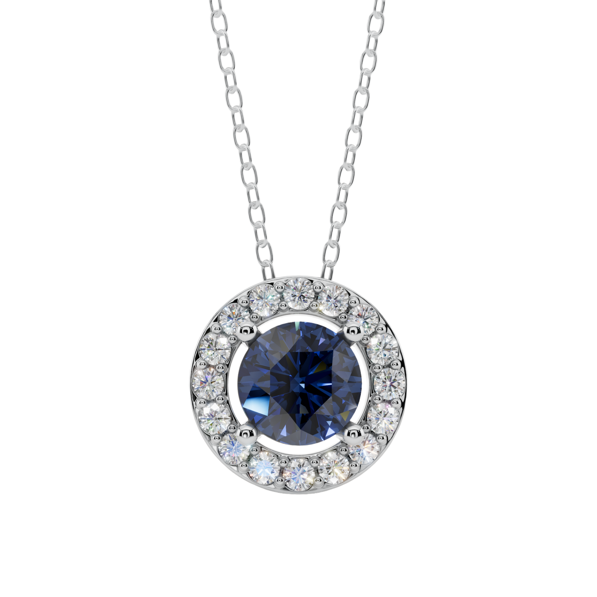 Halo Round Pendant Necklace | Velmé