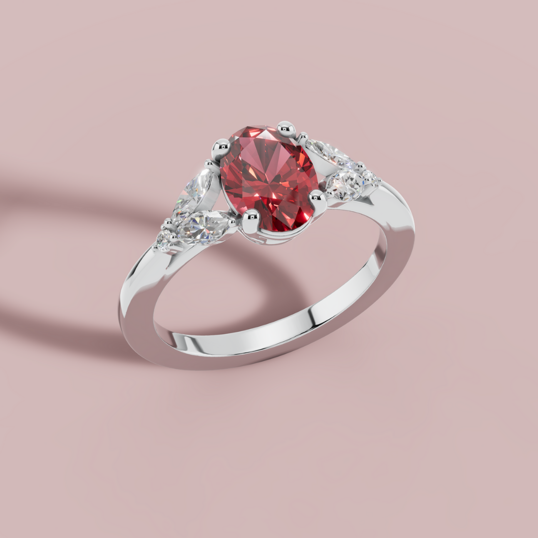 Chambard Red 925 Pure Silver Ring My Store