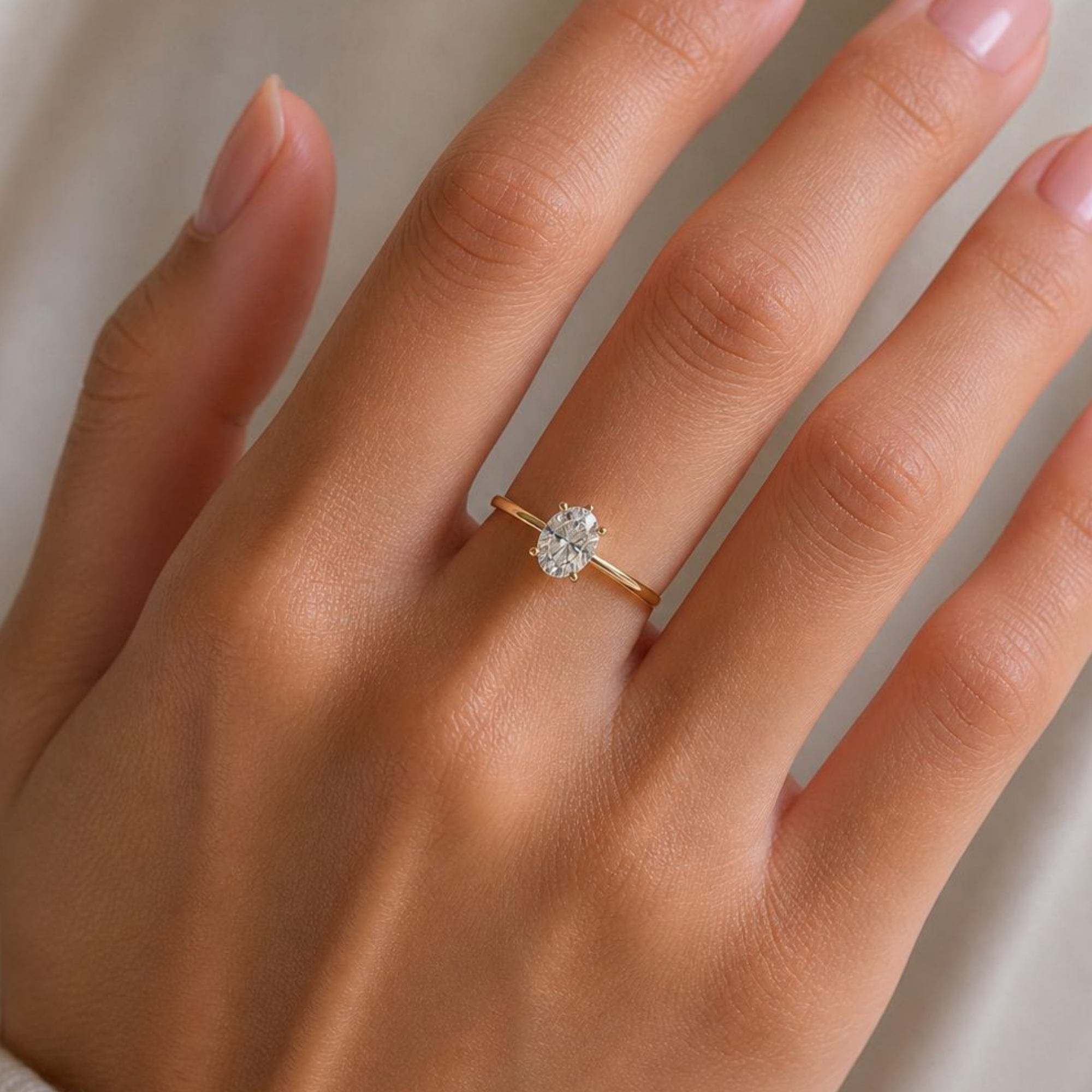 The Oval Solitaire Ring | Velmé