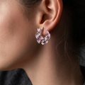 Twin Leaf Crescent 925 Silver Studs | Velmé