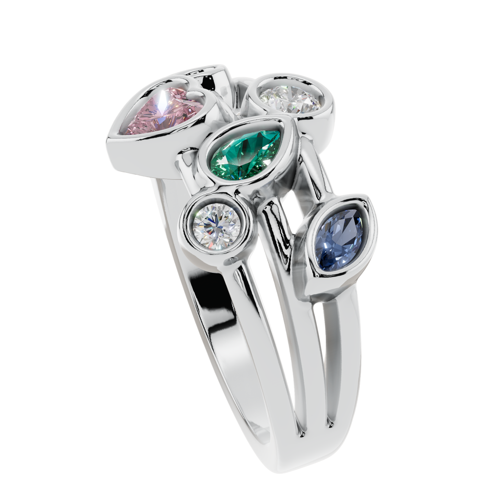 The Kaleidoscope Cluster 925 Silver Ring | Velmé