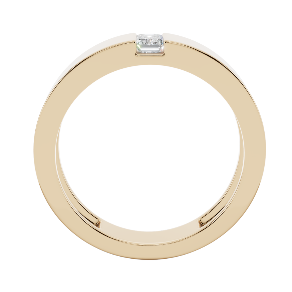 Elite Emerald Cut Men’s 925 Silver Ring | Velmé