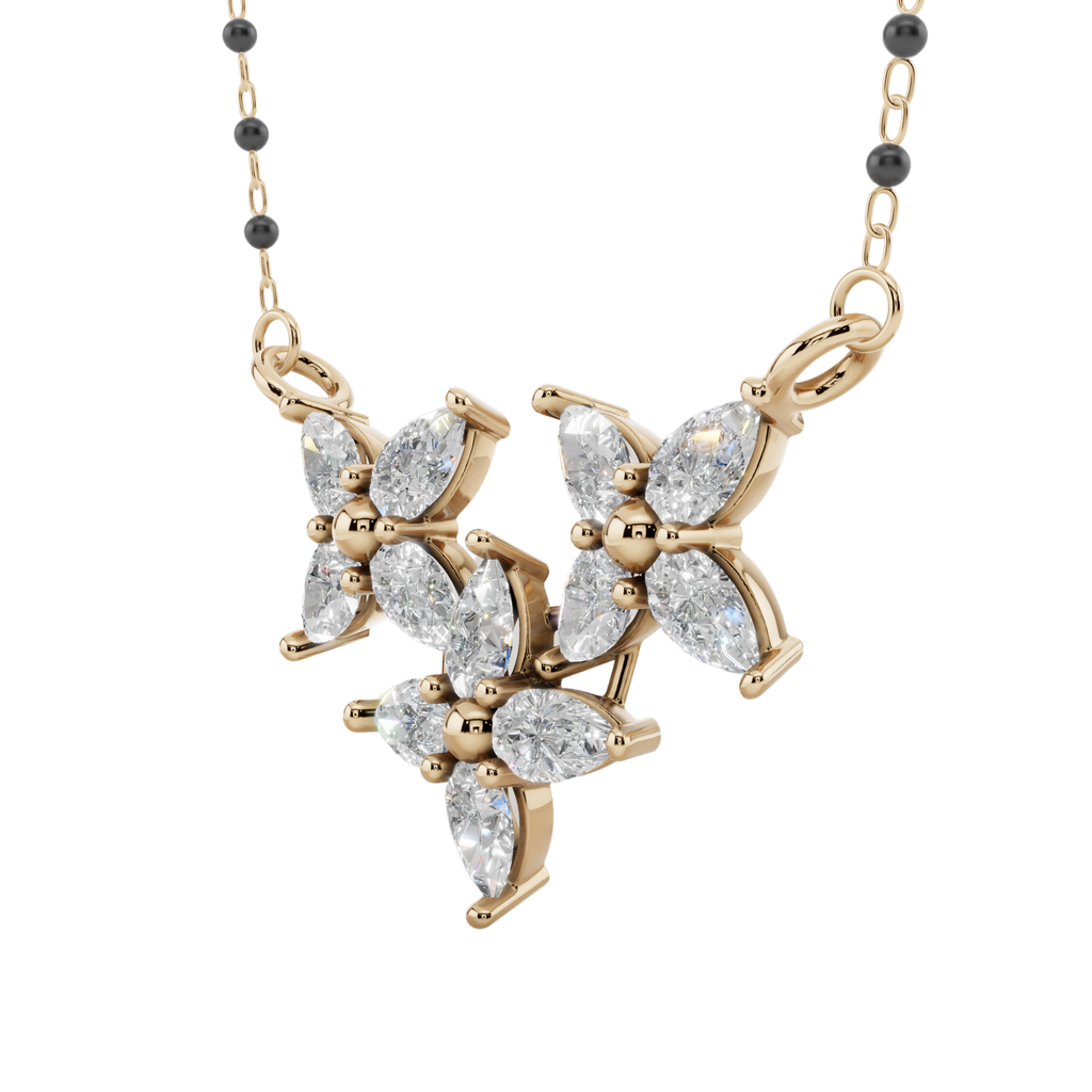 Blossom Trio 925 Silver Mangalsutra | Velmé