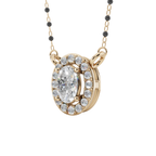 Elara Oval Halo 925 Mangalsutra | Velmé