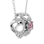 VELMÉ Pink Fiona Necklace Set | 925 Sterling Silver