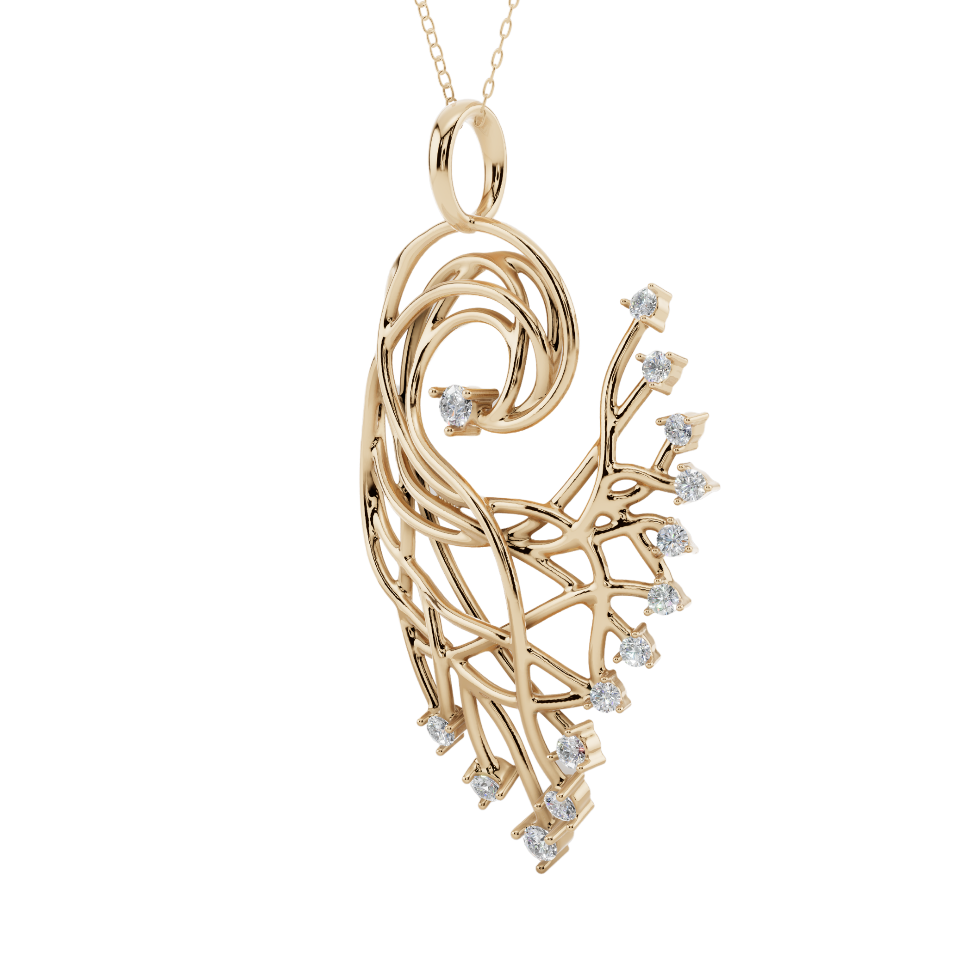 Elysian Feather Pendant Necklace | Velmé