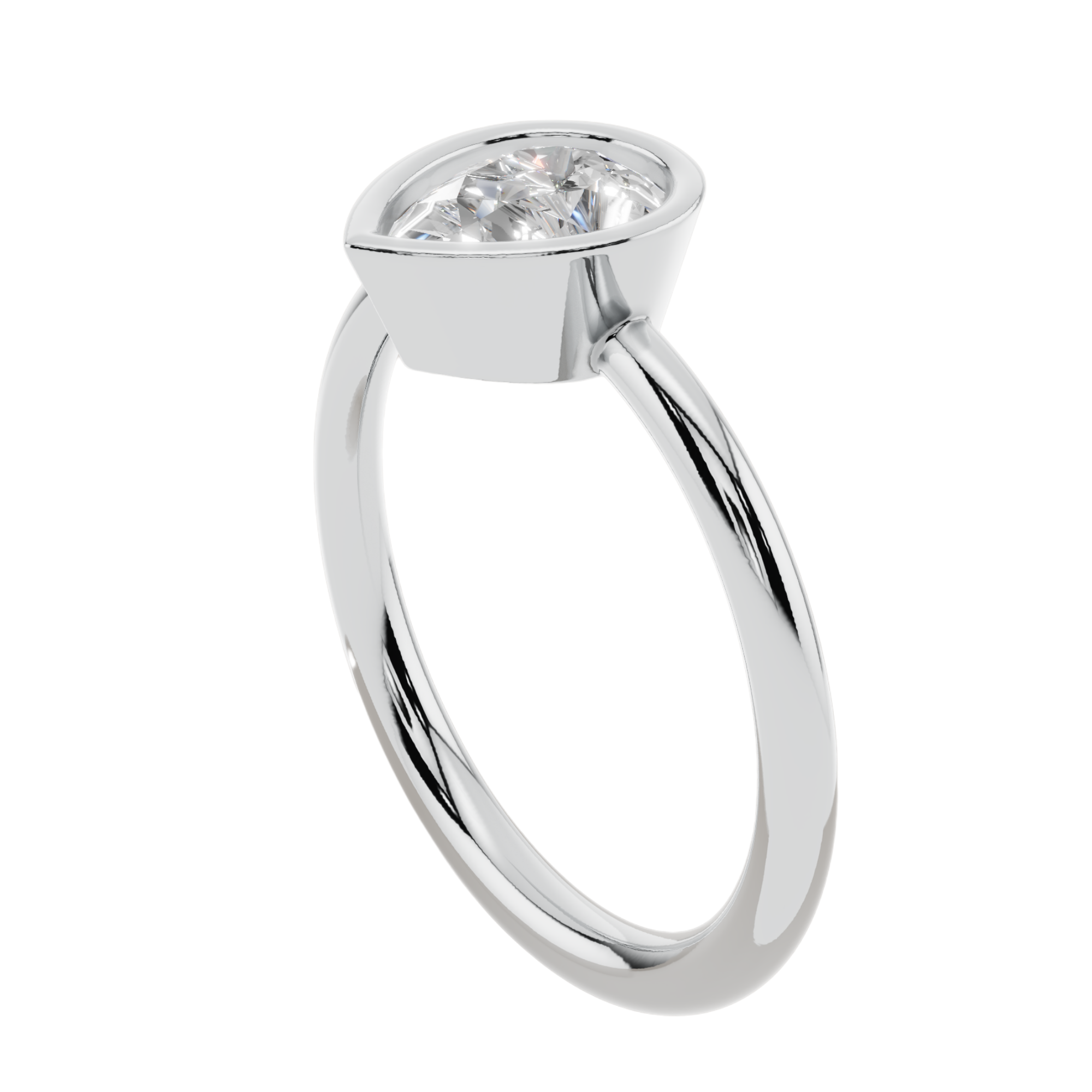The Pear Bezel Solitaire Ring| Velmé