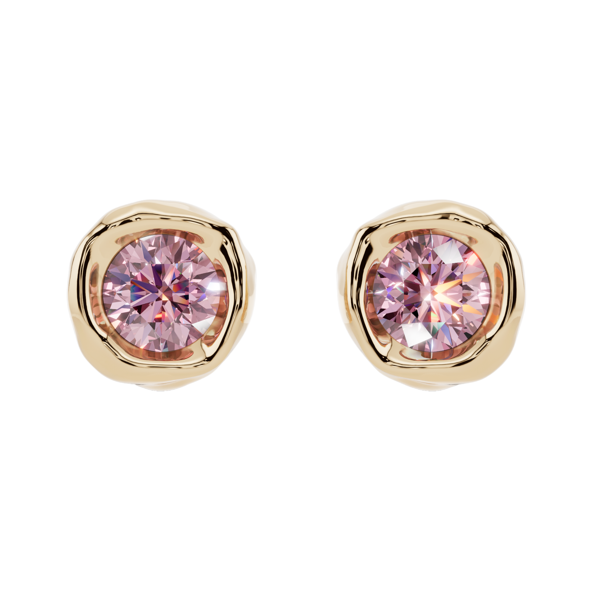 Classic Round Solitaire Fluide Earrings | Velmé
