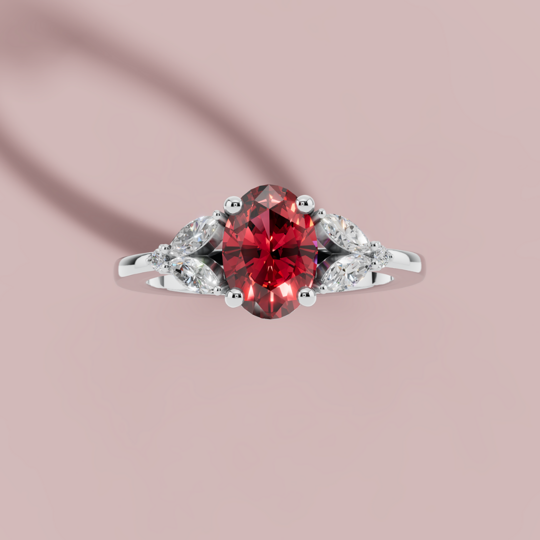 Chambard Red 925 Pure Silver Ring My Store