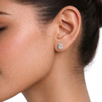 Sophisticated Oval Solitaire 925 Silver Studs | Velmé