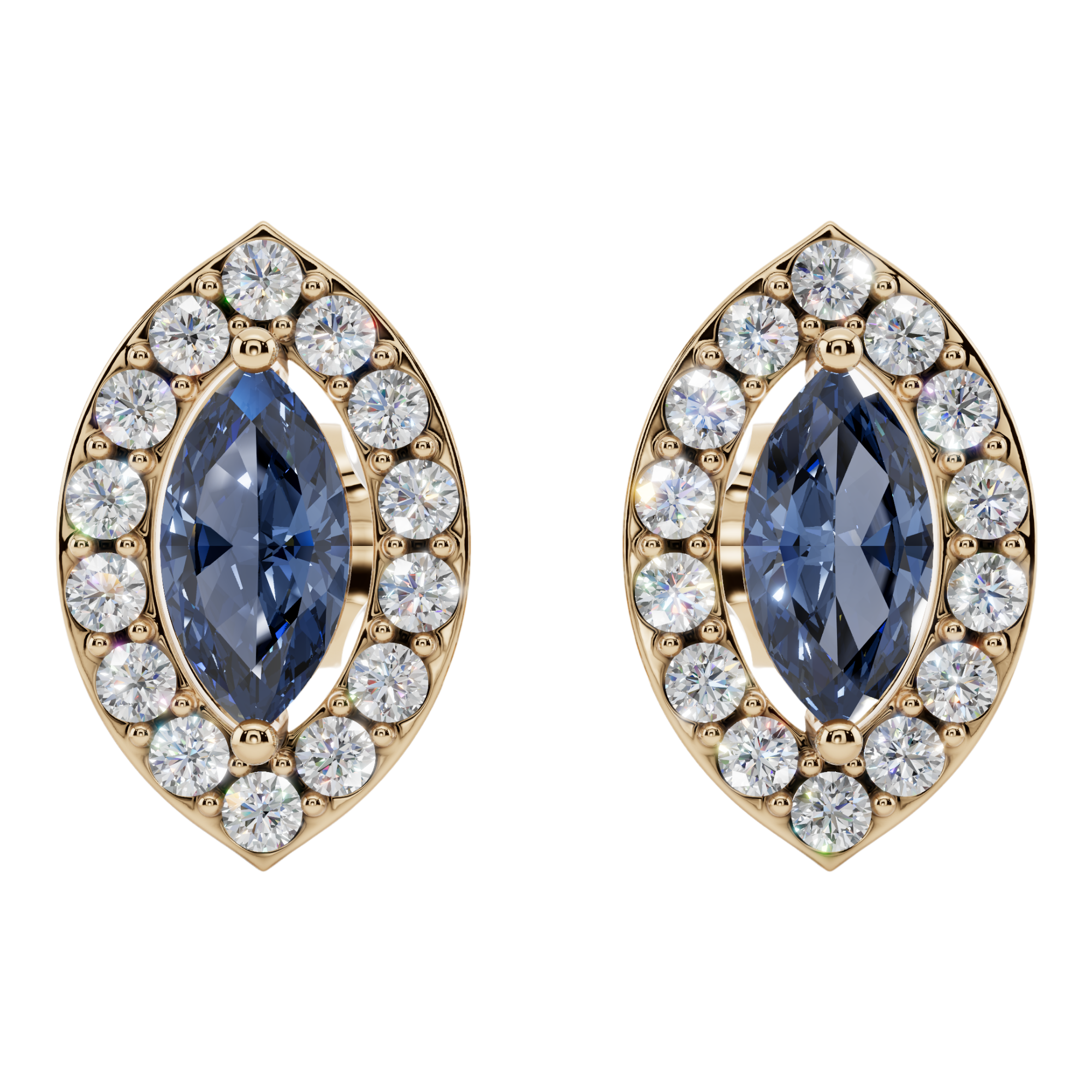 Classic Halo Solitaire Marquise Earrings | Velmé