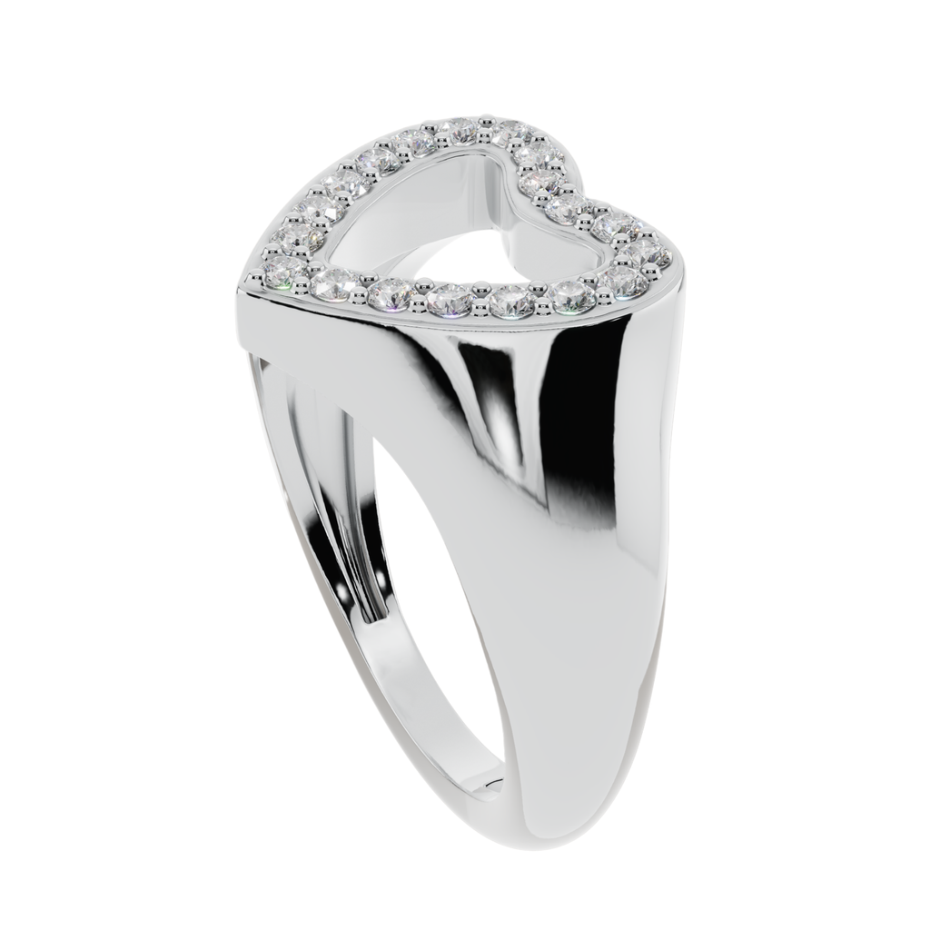 The Halo Heart Signet Ring | Velmé
