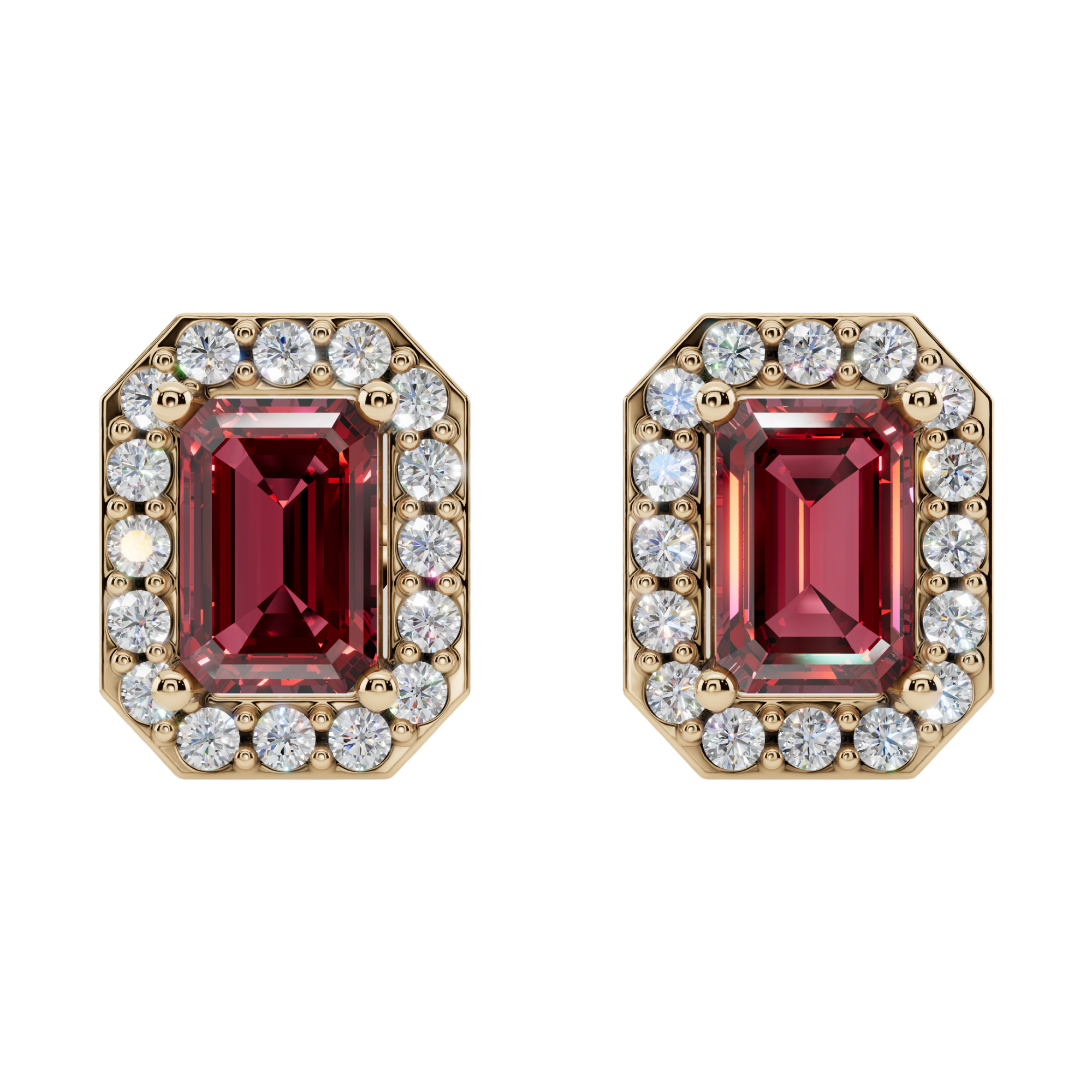 Classic Halo Solitaire Emerald Earrings | Velmé