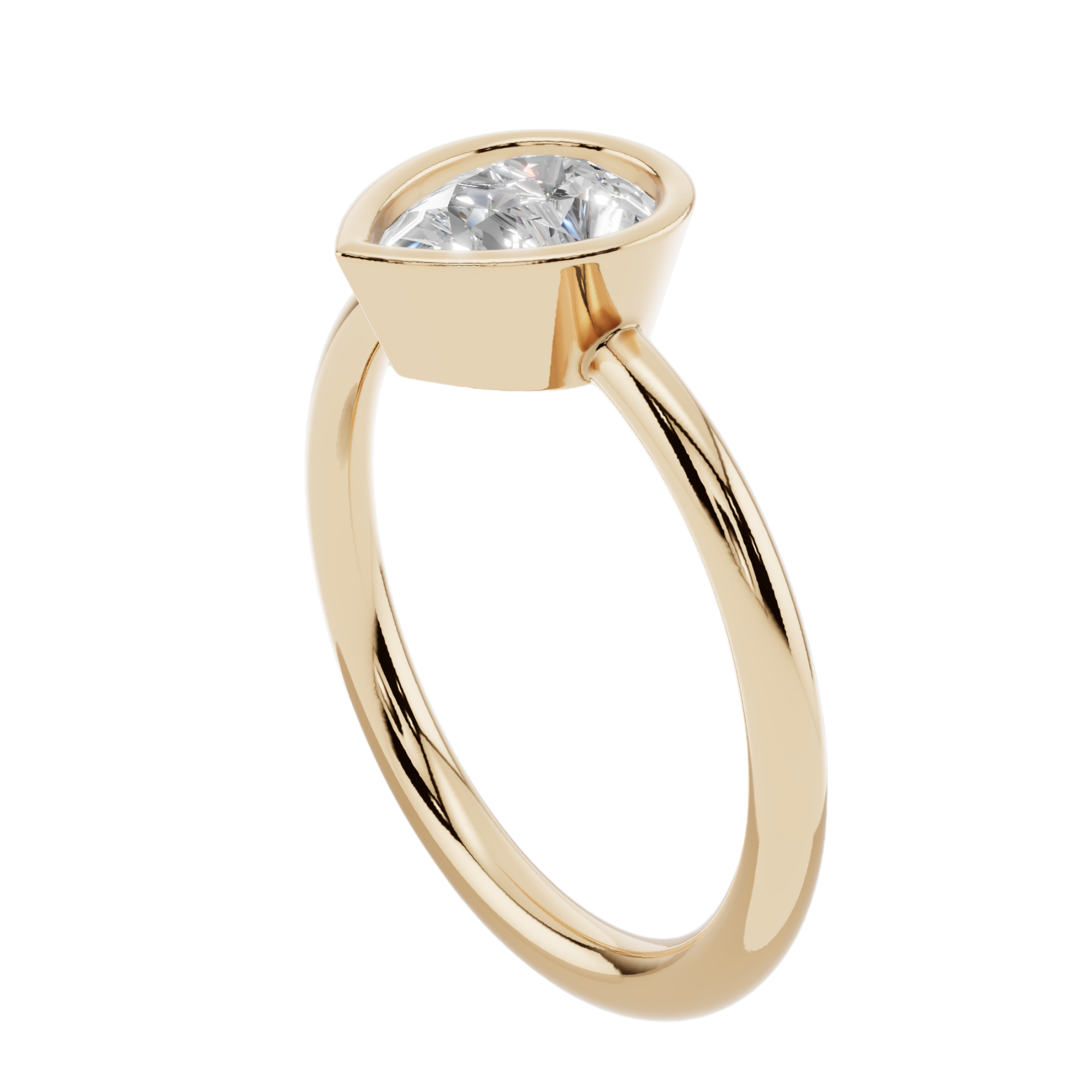 The Pear Bezel Solitaire Ring| Velmé