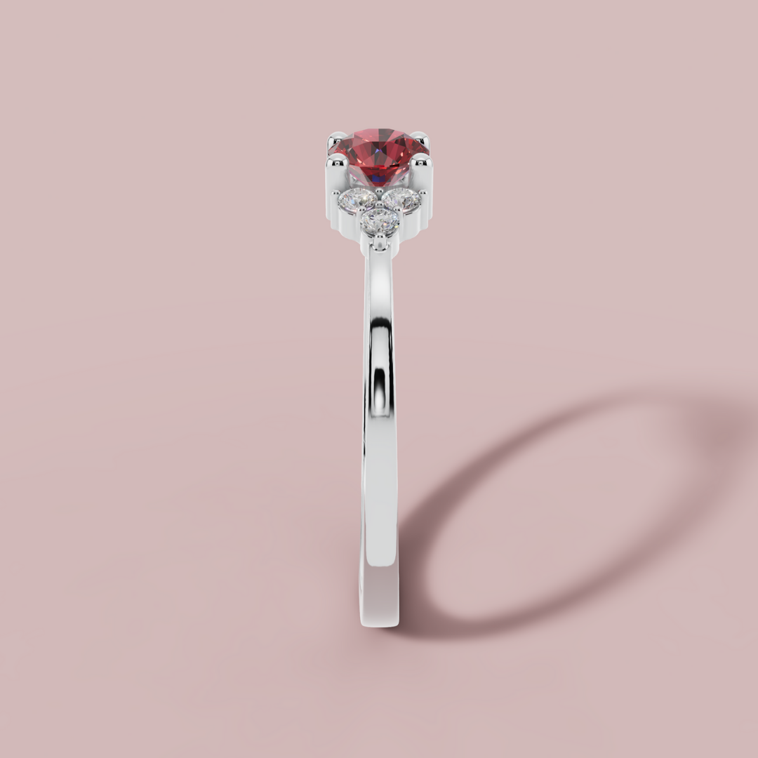 Red Prism 925 Pure Silver Ring My Store