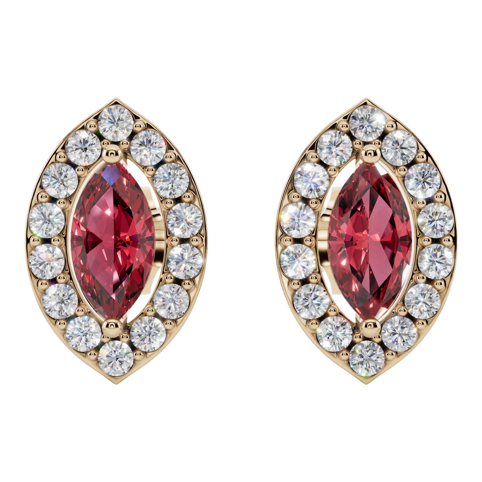 Classic Halo Solitaire Marquise Earrings | Velmé