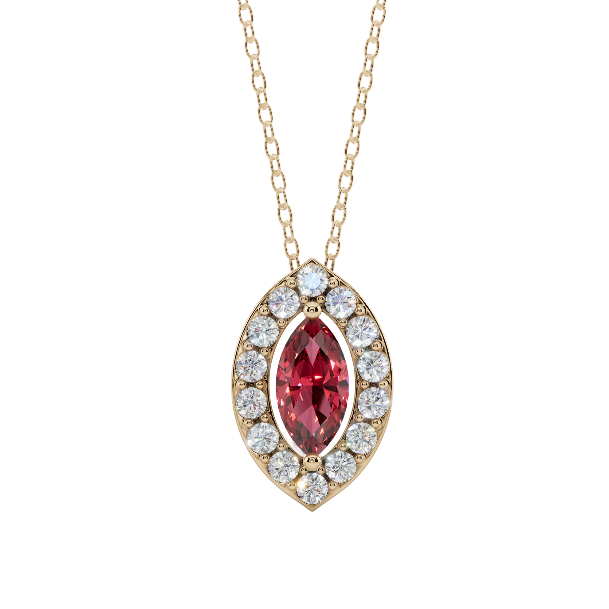 Halo Marquise Pendant Necklace | Velmé