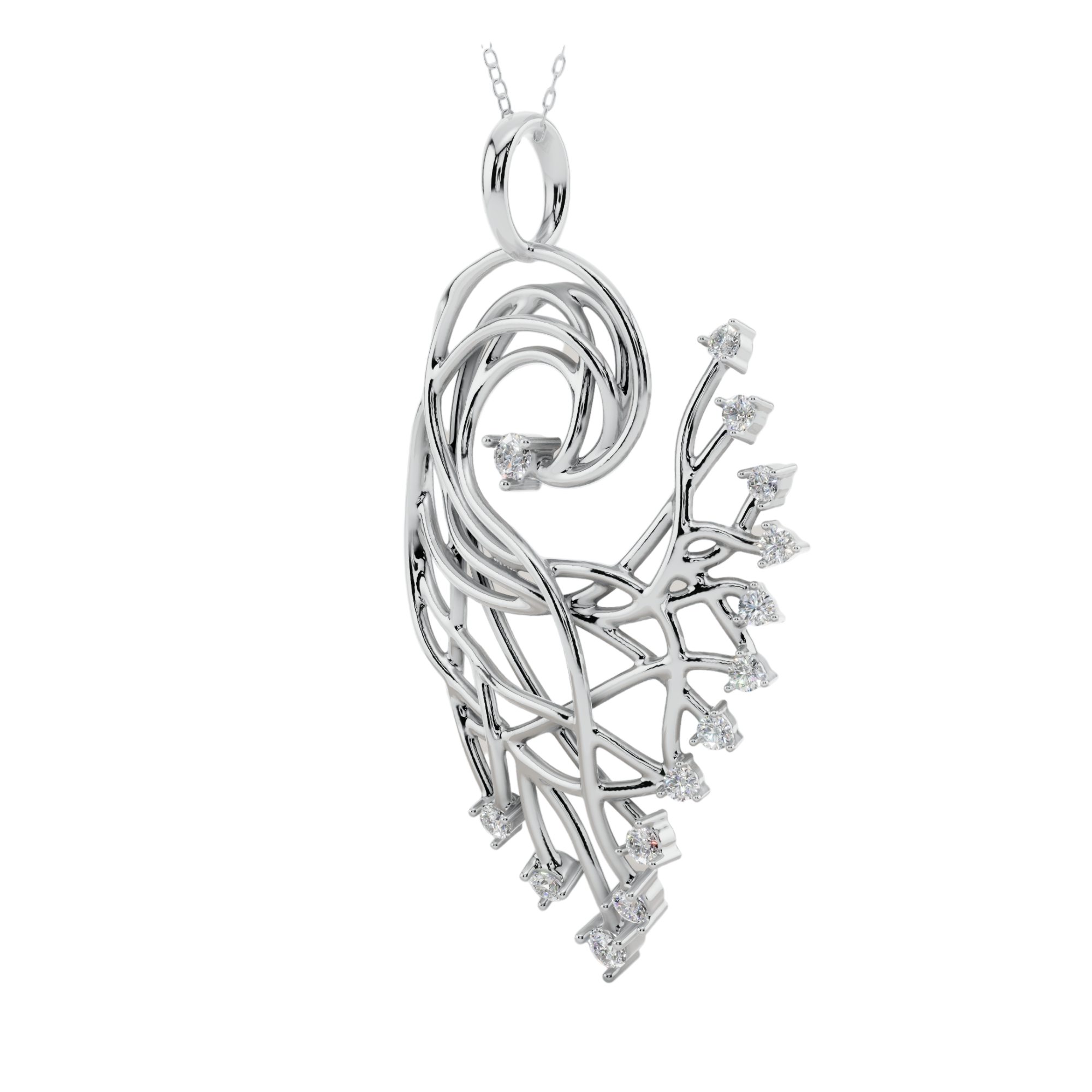 Elysian Feather Pendant Necklace | Velmé