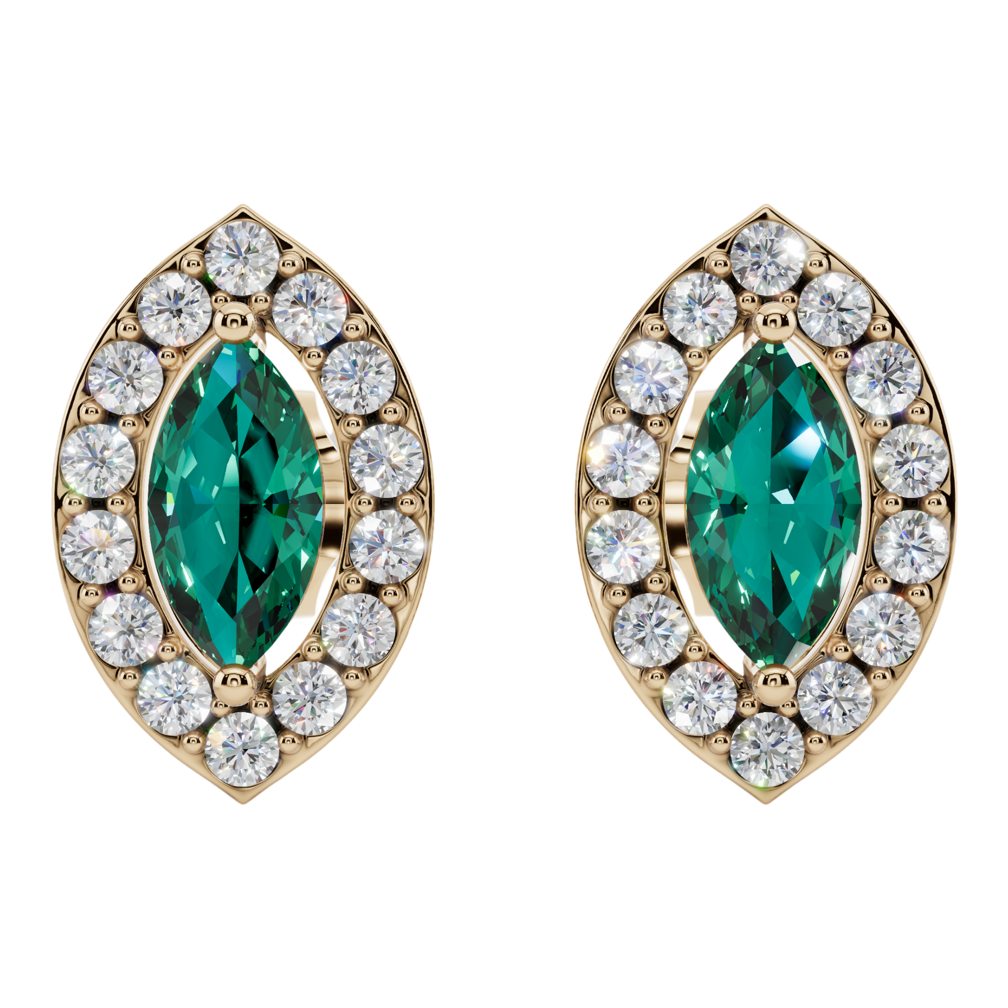 Classic Halo Solitaire Marquise Earrings | Velmé