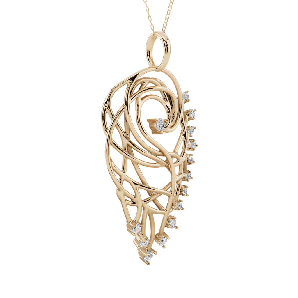 Elysian Feather Pendant Necklace | Velmé