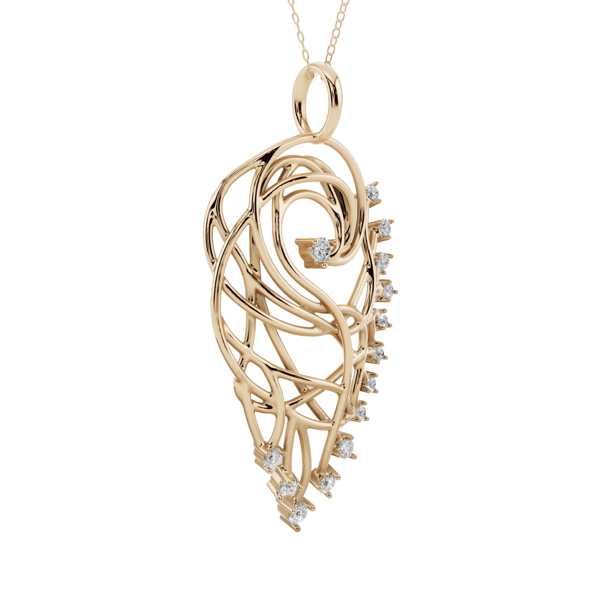 Elysian Feather Pendant Necklace | Velmé