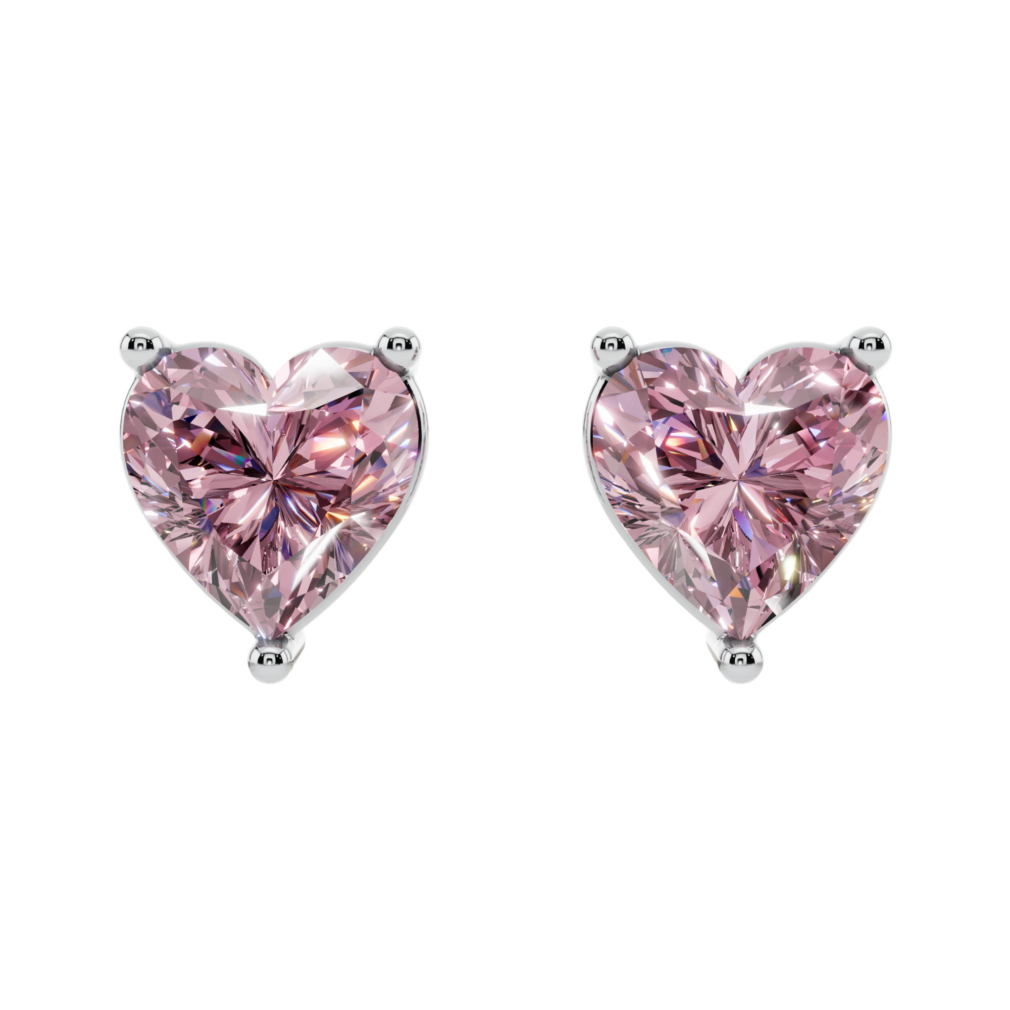 Blush Heart Solitaire Necklace Set | 925 Sterling Silver