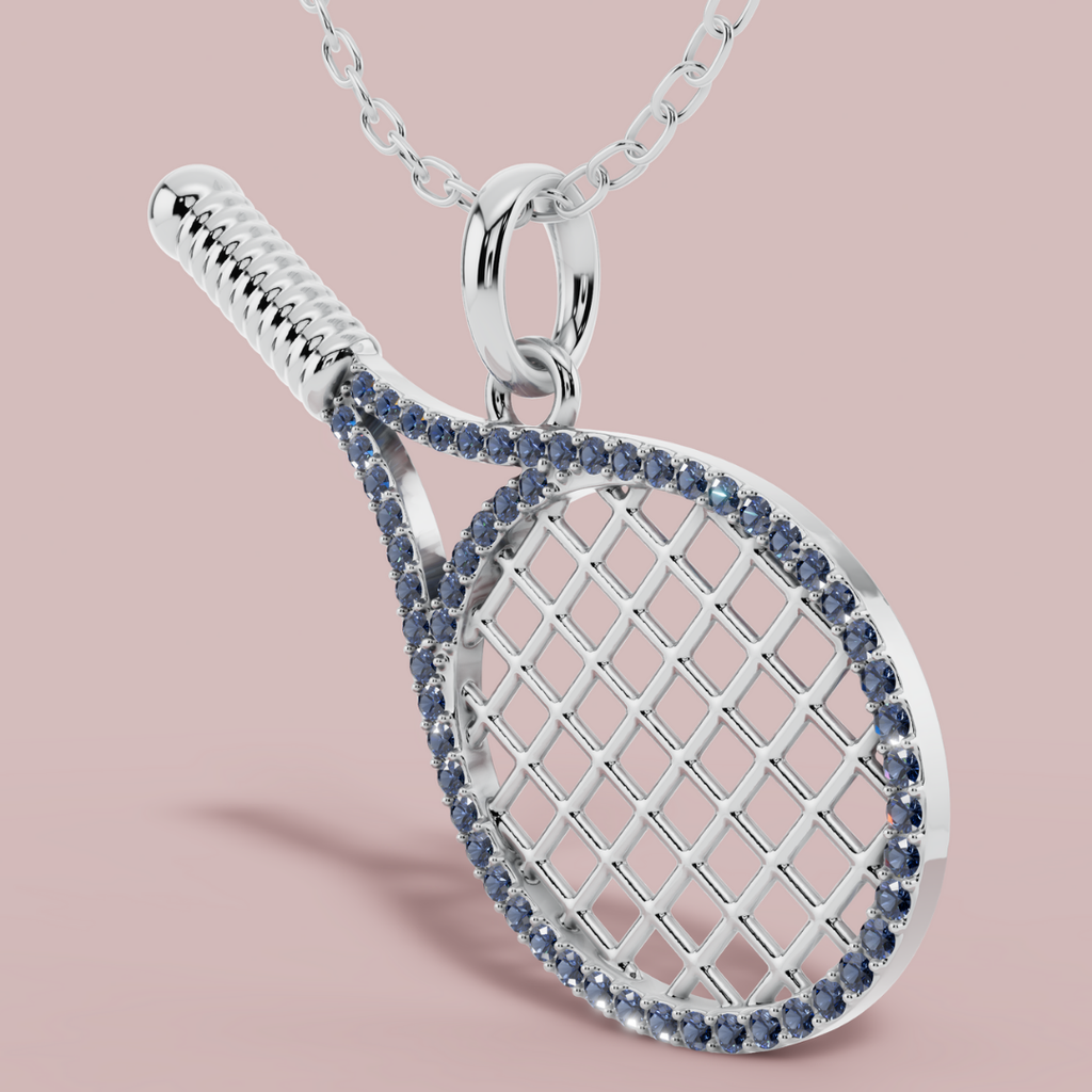 Winning Stroke Blue 925 Pure Silver Necklace My Store