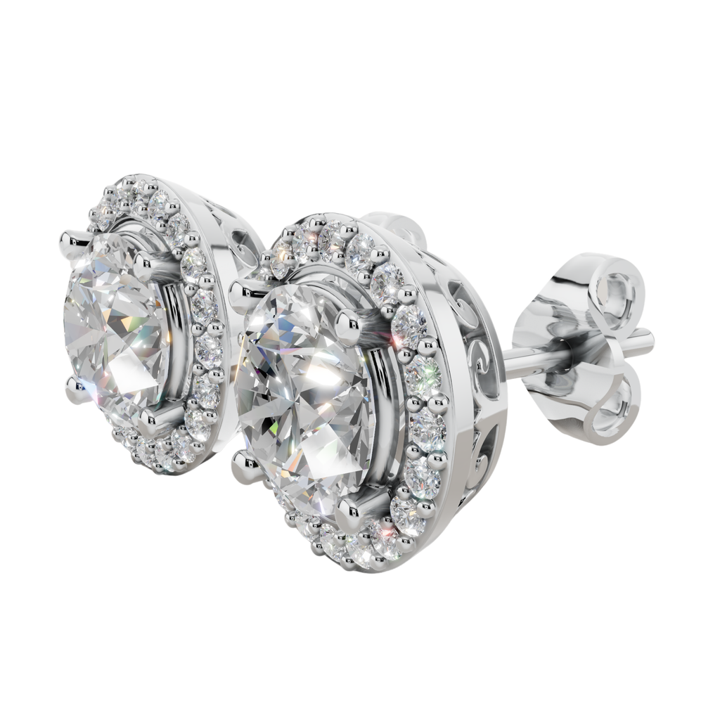 The Solara Halo 925 Silver Studs | Velmé