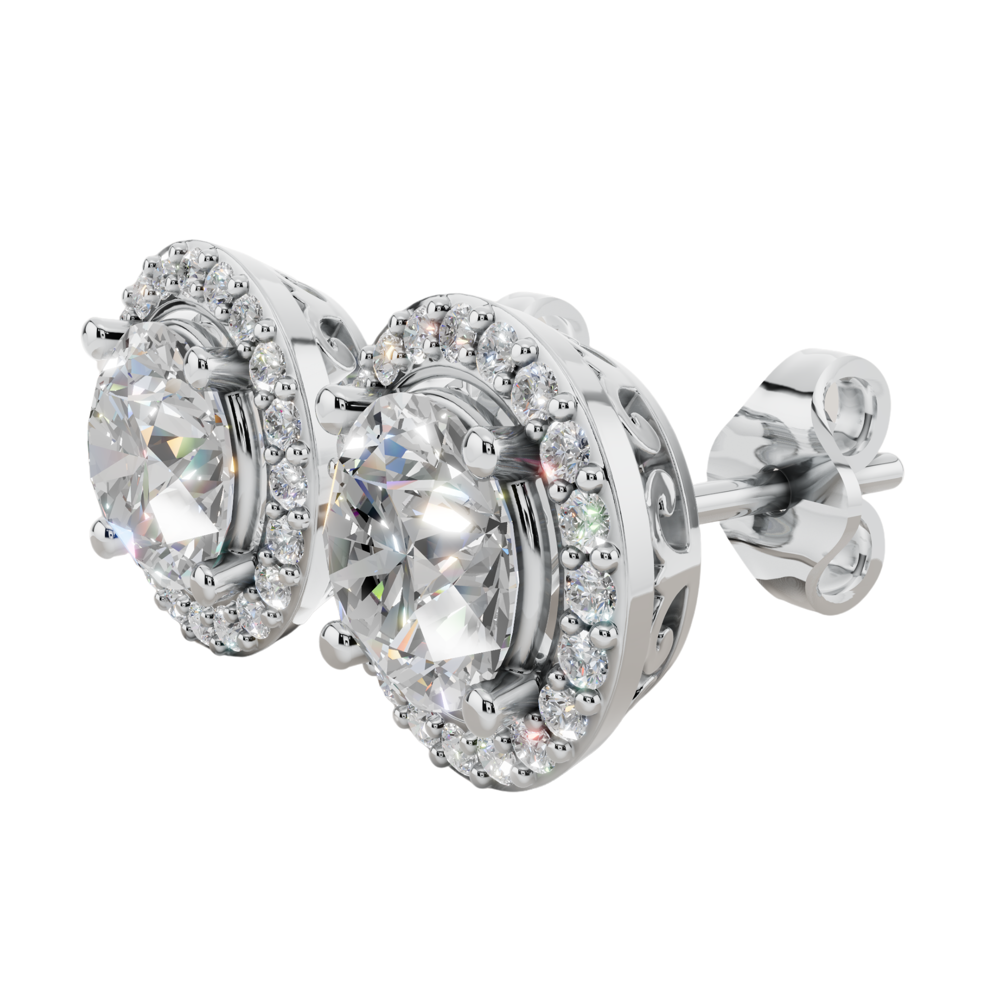 The Solara Halo 925 Silver Studs | Velmé