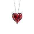 Red Heart Solitaire 925 Silver Necklace | Velmé