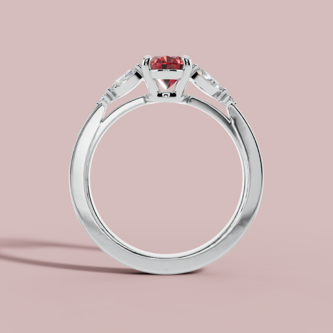 Chambard Red 925 Pure Silver Ring My Store