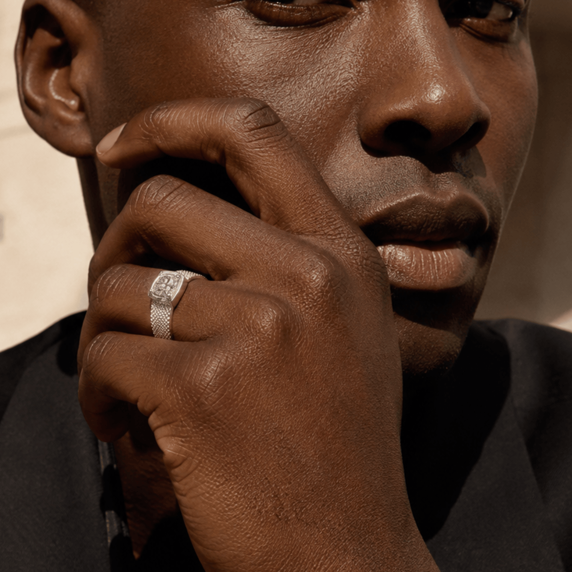 VELMÉ Imperial 925 Silver Men’s Pavé Ring | Velmé