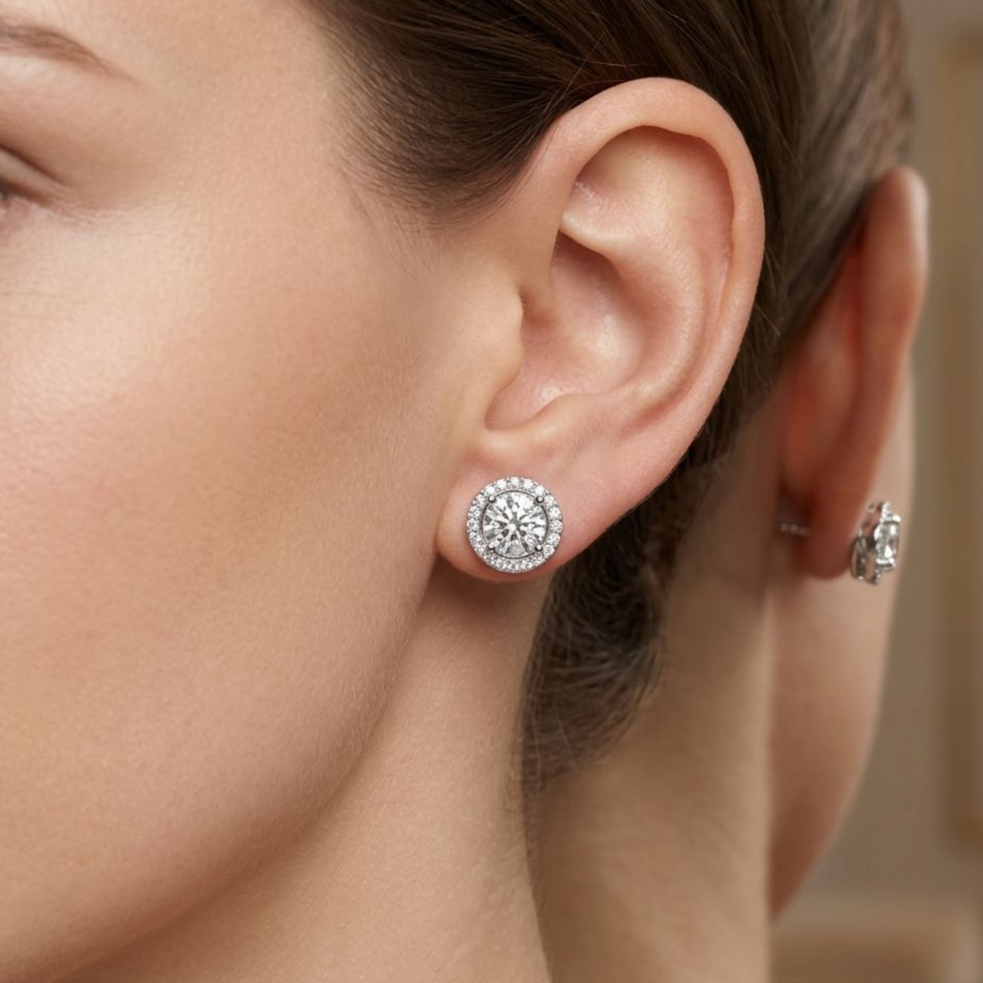 The Solara Halo 925 Silver Studs | Velmé