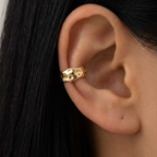 Sculptural Molten 925 Silver Earcuff | Velmé