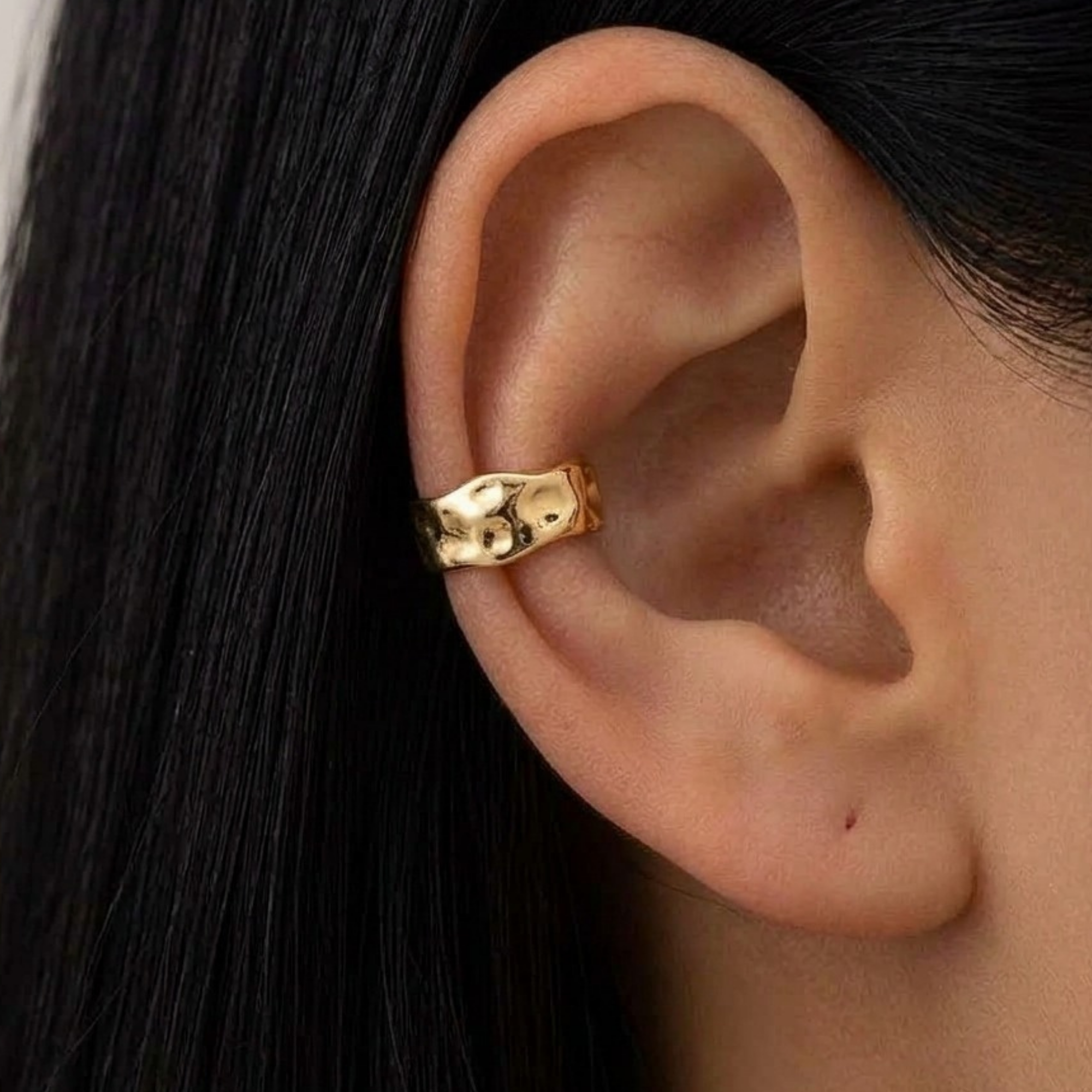 Sculptural Molten 925 Silver Earcuff | Velmé