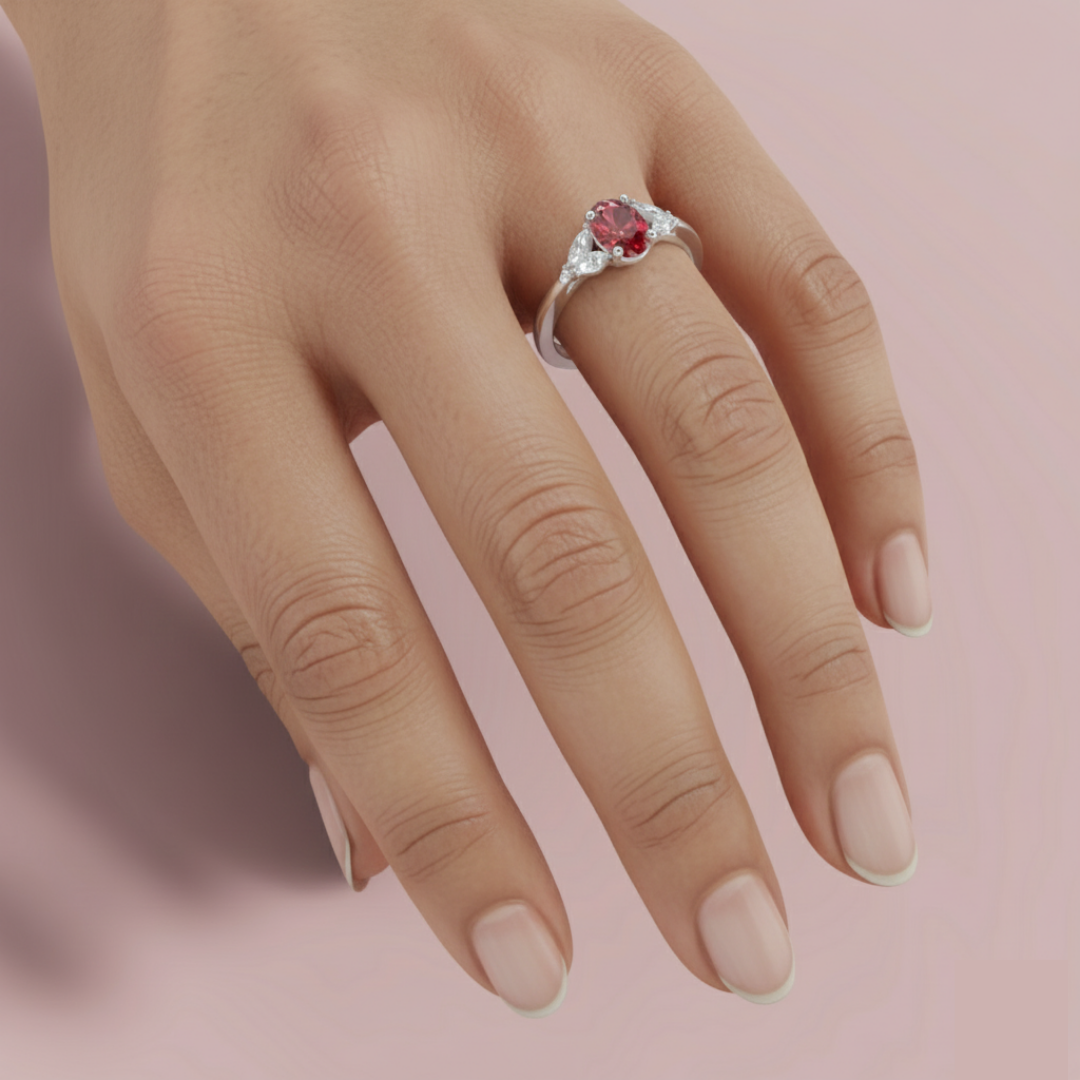 Chambard Red 925 Pure Silver Ring My Store