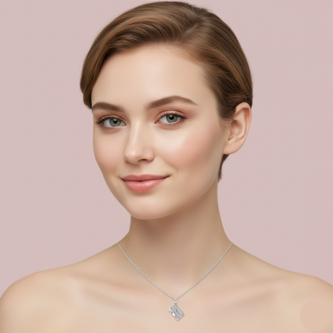 The Casette  925 Pure Silver Charm Necklace My Store