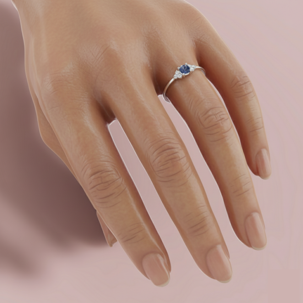 Blue Prism 925 Pure Silver Ring My Store