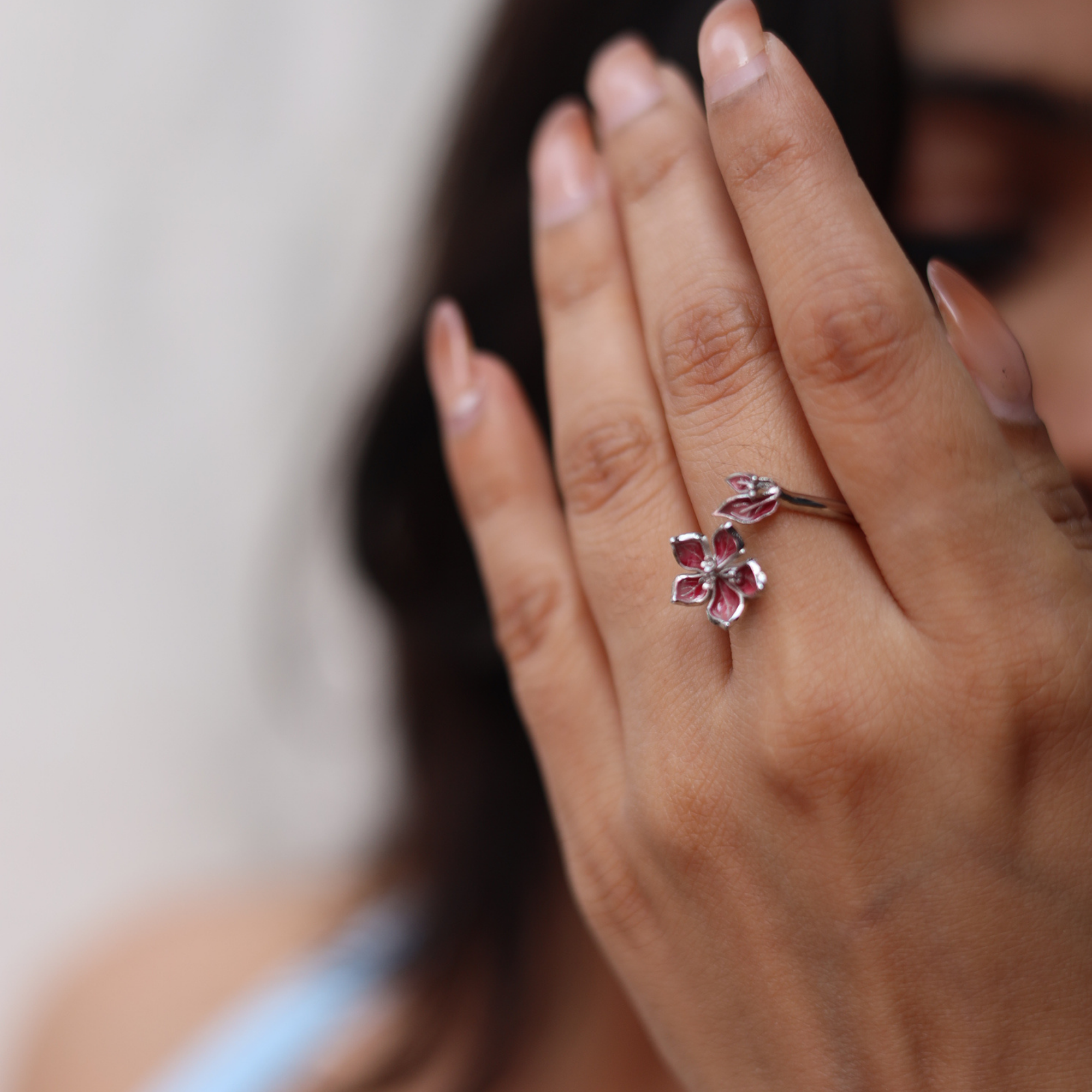 Bloom 925 Silver Open Ring | Velmé