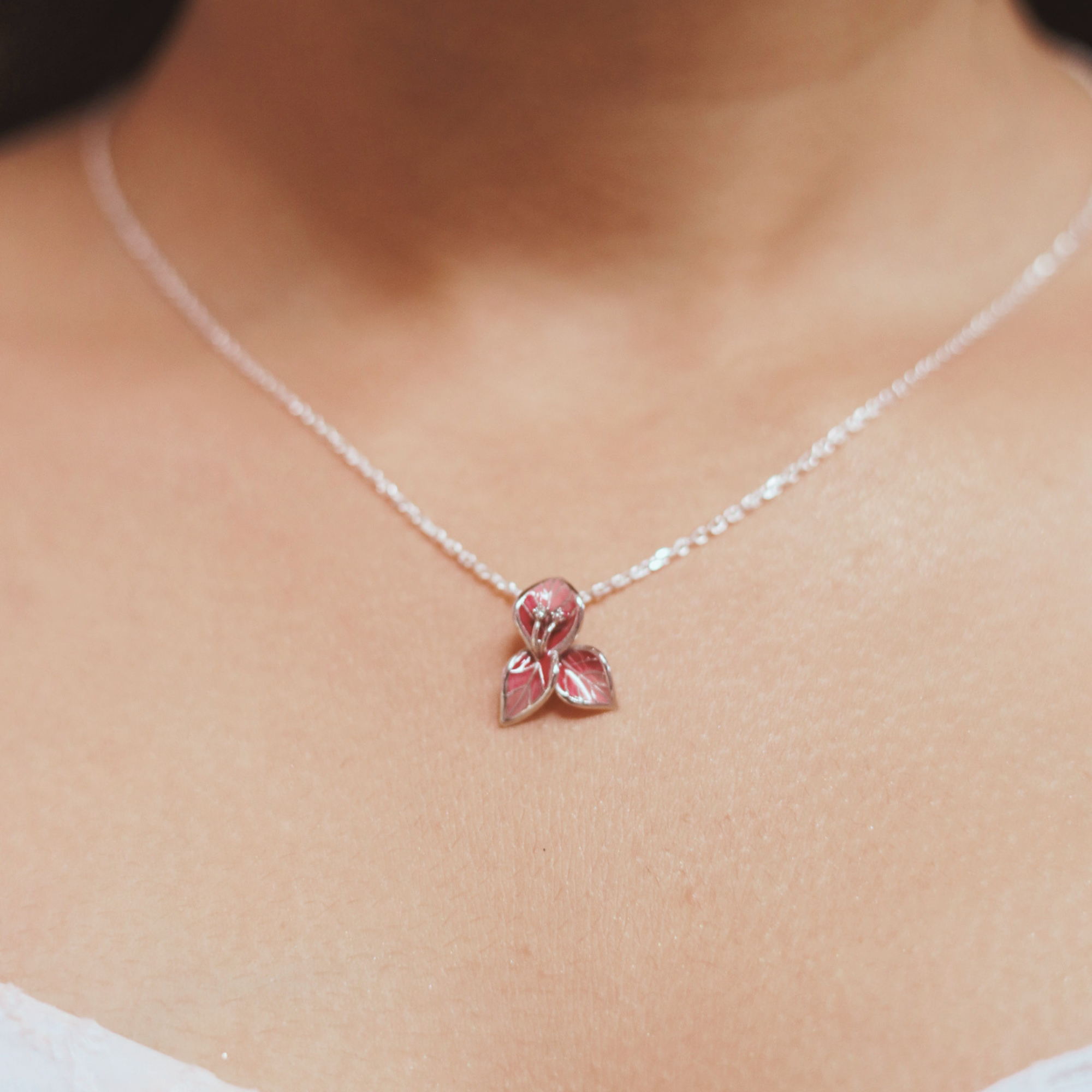Verdant Bloom 925 Silver Pendant | Velmé