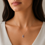 Halo Marquise Pendant Necklace | Velmé
