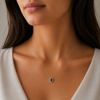 Halo Oval Pendant Necklace  | Velmé