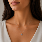 Halo Pear Pendant Necklace| Velmé