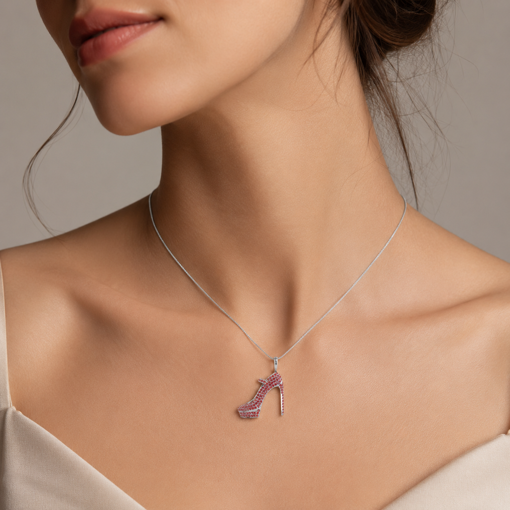Ruby Stiletto 925 Heel Pendant | Velmé