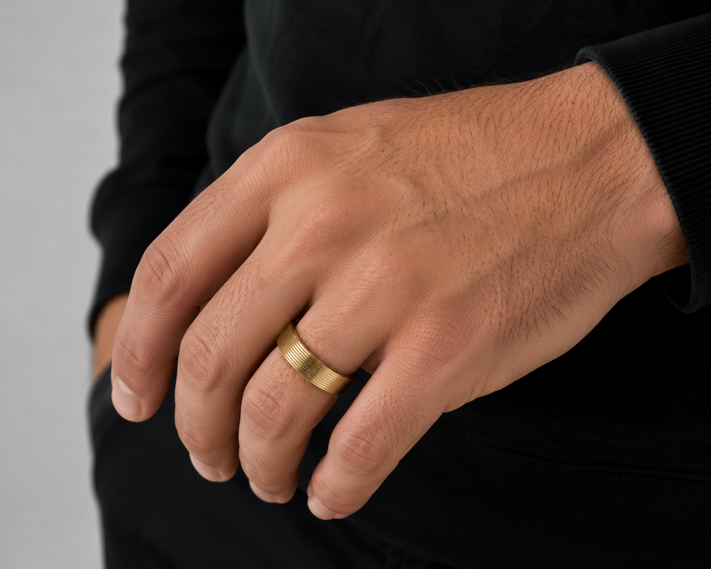 RidgeLine Gold Men’s 925 Silver Ring | Velmé