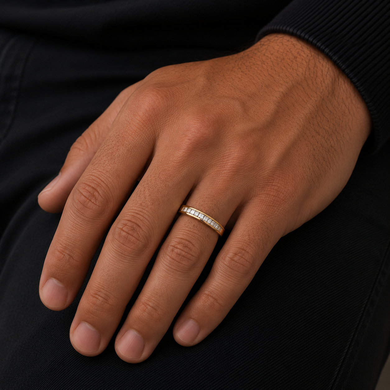 Regal Channel-Set Men’s 925 Silver Ring | Velmé